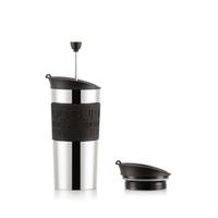 Kaffeebereiter Bodum-Travel Press Set Chromfarben - KONVENTIONELL, Metall (8/19/8cm) - Bodum