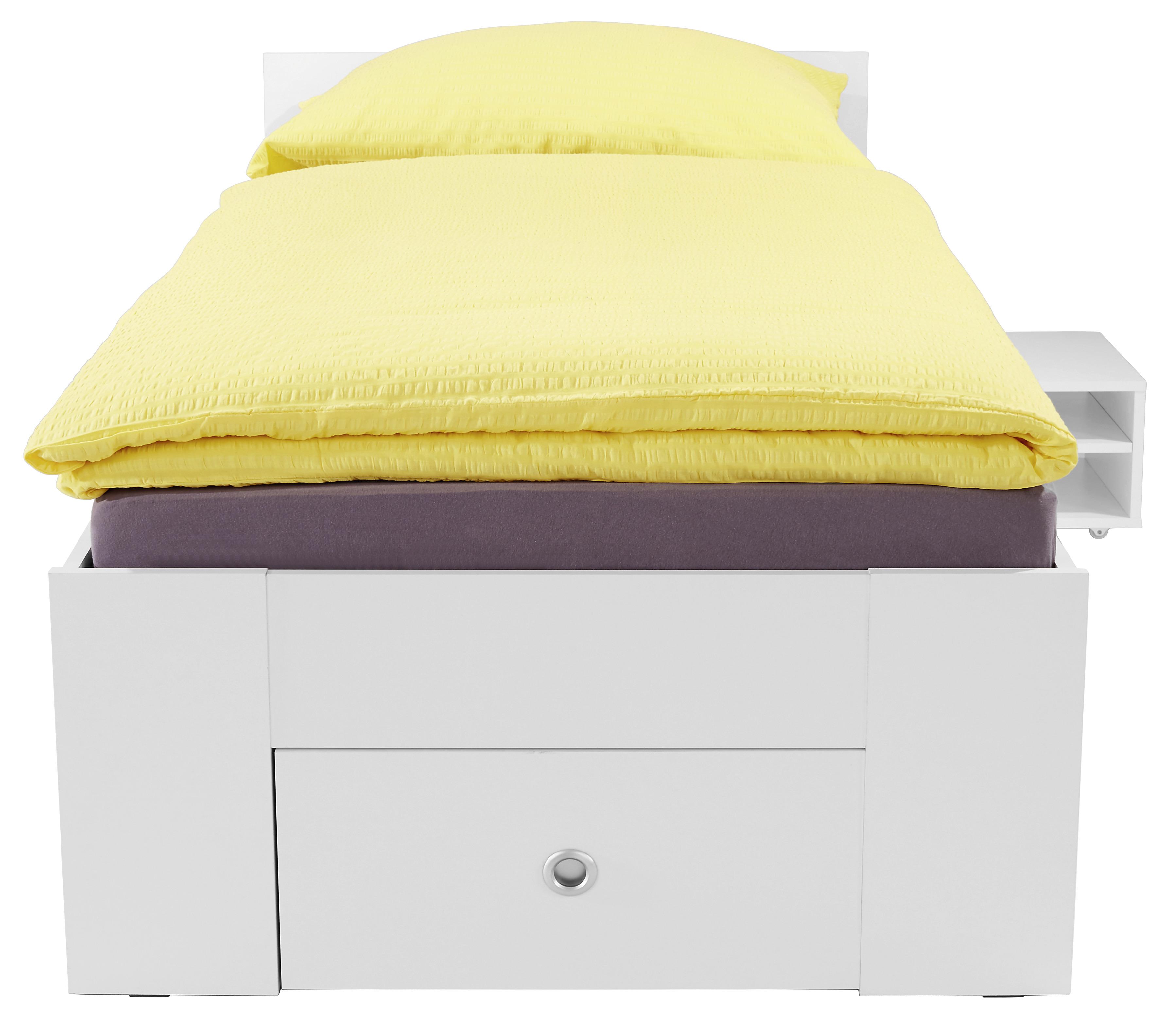 Krevet Azurro 90 - bijela, Modern, drvni materijal (90/200cm) - Based