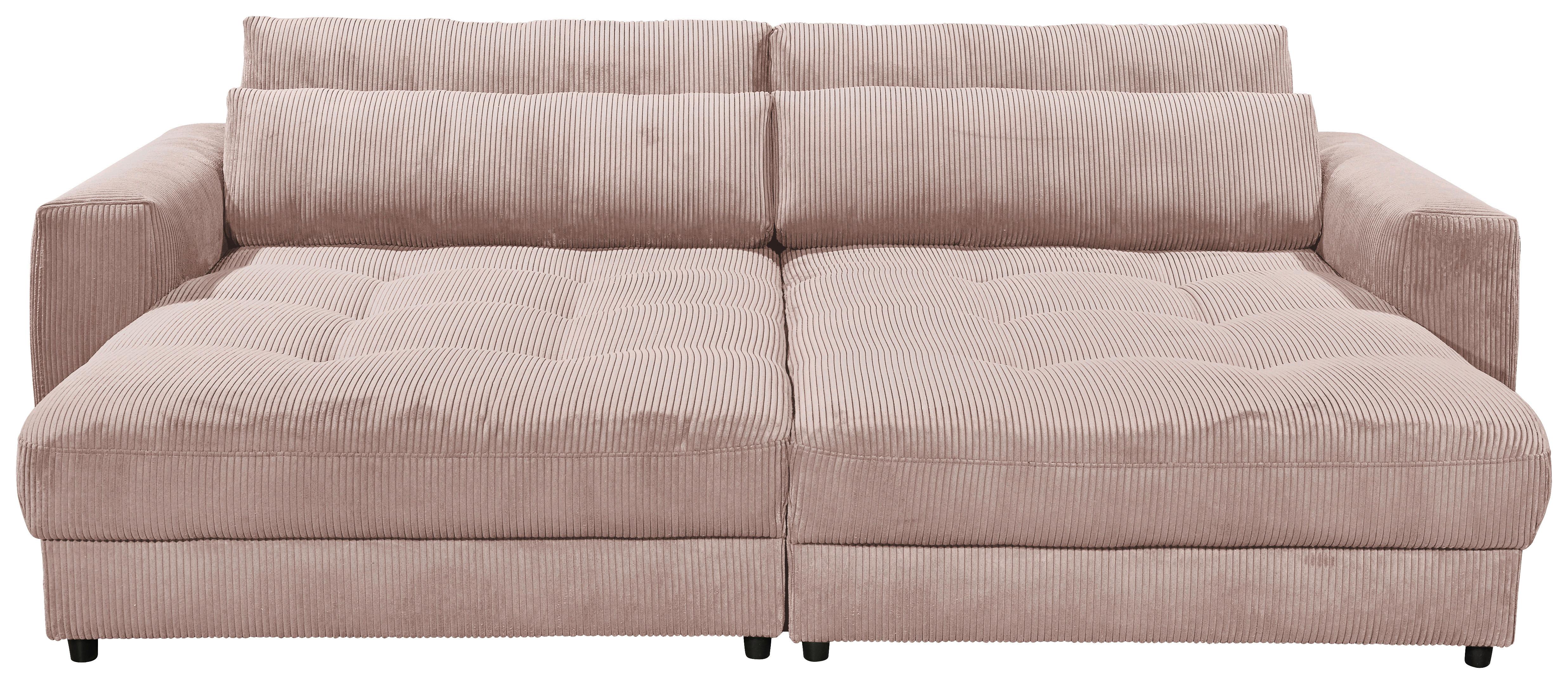 Bigsofa Barura Loveseat ca. 292x194 cm Hellrosa - Hellrosa/Schwarz, KONVENTIONELL, Holzwerkstoff/Kunststoff (292/90/194cm) - MID.YOU