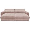 Bigsofa Barura Loveseat ca. 292x194 cm Hellrosa - Hellrosa/Schwarz, KONVENTIONELL, Holzwerkstoff/Kunststoff (292/90/194cm) - MID.YOU