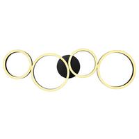 LED-Deckenleuchte 67229 in Schwarz max. 35 Watt - Opal/Schwarz, Trend, Kunststoff/Metall (88,5/33/6,5cm) - Globo