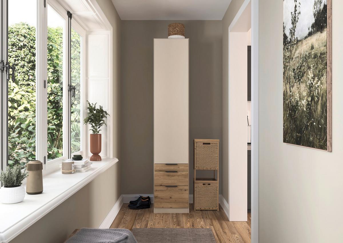 DULAP USI ROTATIVE ALABAMA - culoare lemn stejar/stejar Artisan, Trend, material pe bază de lemn (47/229/54cm) - Modern Living
