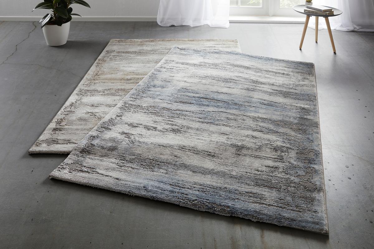 Webteppich Oxford 4 Blau/Grau ca. 200x290cm - Blau/Grau, MODERN, Textil (200/290cm) - Mömax