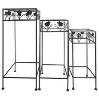 Set măsuțe suport flori PALMA 2 - negru, Trend, metal (30/30cm) - Modern Living