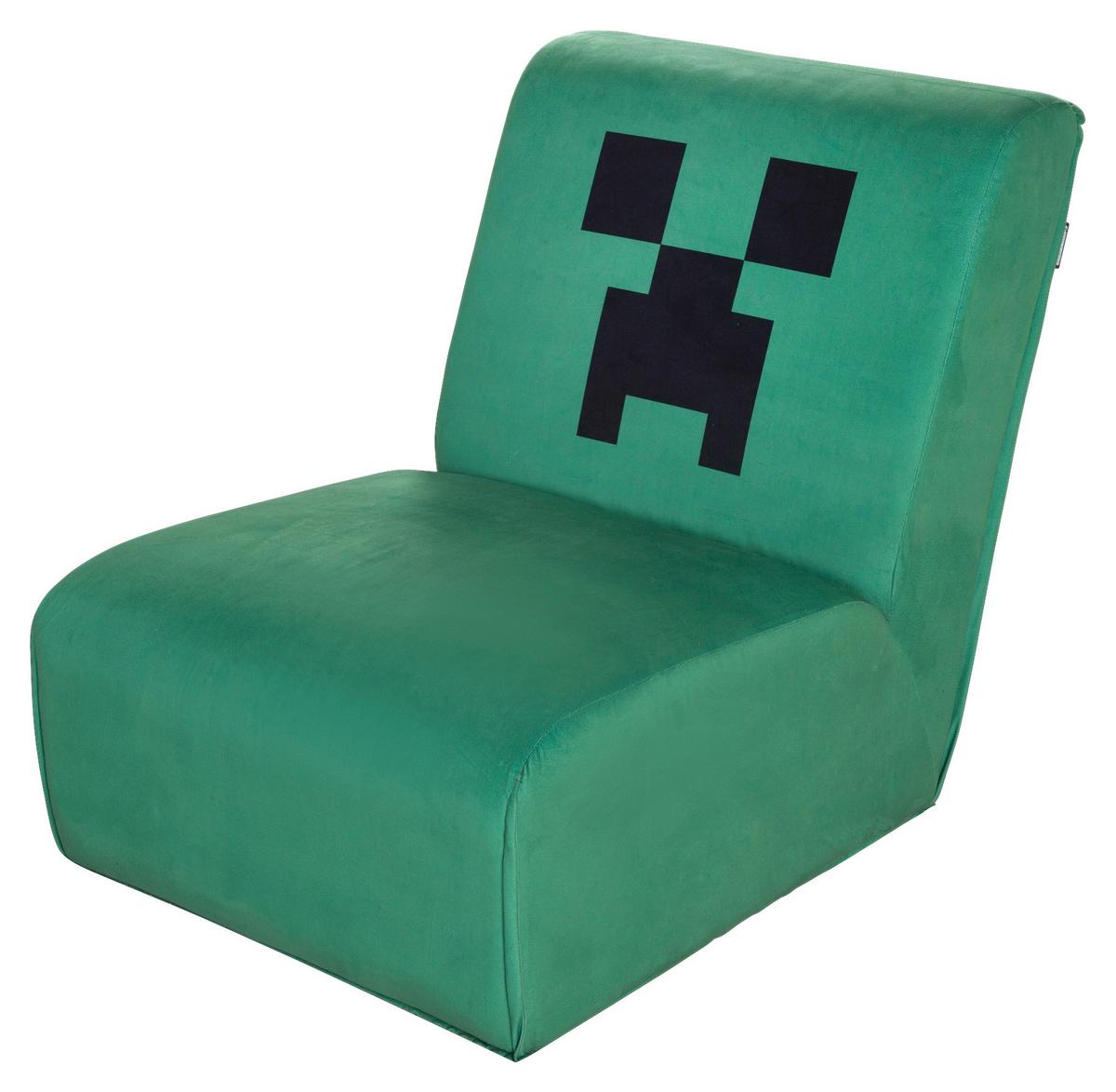 Loungesessel Minecraft Creeper ca. 66x80x94 cm Grün - Grün, MODERN, Textil (66/80/94cm) - Minecraft