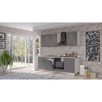 Blok Kuhinja S Aparatima Gilda Gola - sivo-smeđa/bijela, Moderno, drvni materijal/drvo (240/216/60cm) - Modern Living