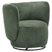 Cocktailsessel Boli Dunkelgrün - Dunkelgrün/Schwarz, Design, Textil/Metall (92/80/84cm) - Livetastic