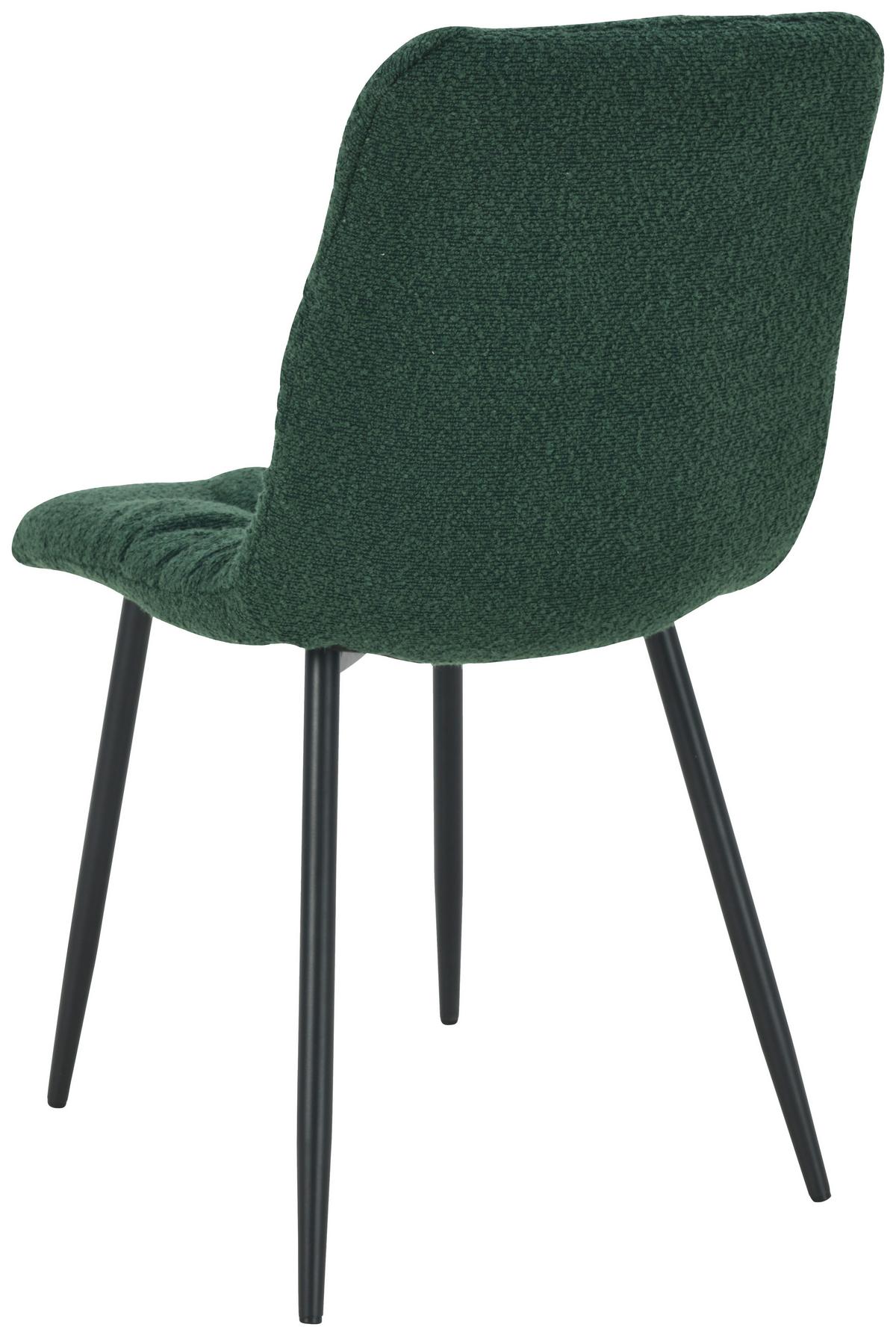 Stuhl Nino Grün - Schwarz/Grün, Modern, Holz/Textil (45/88/54,5cm) - Based