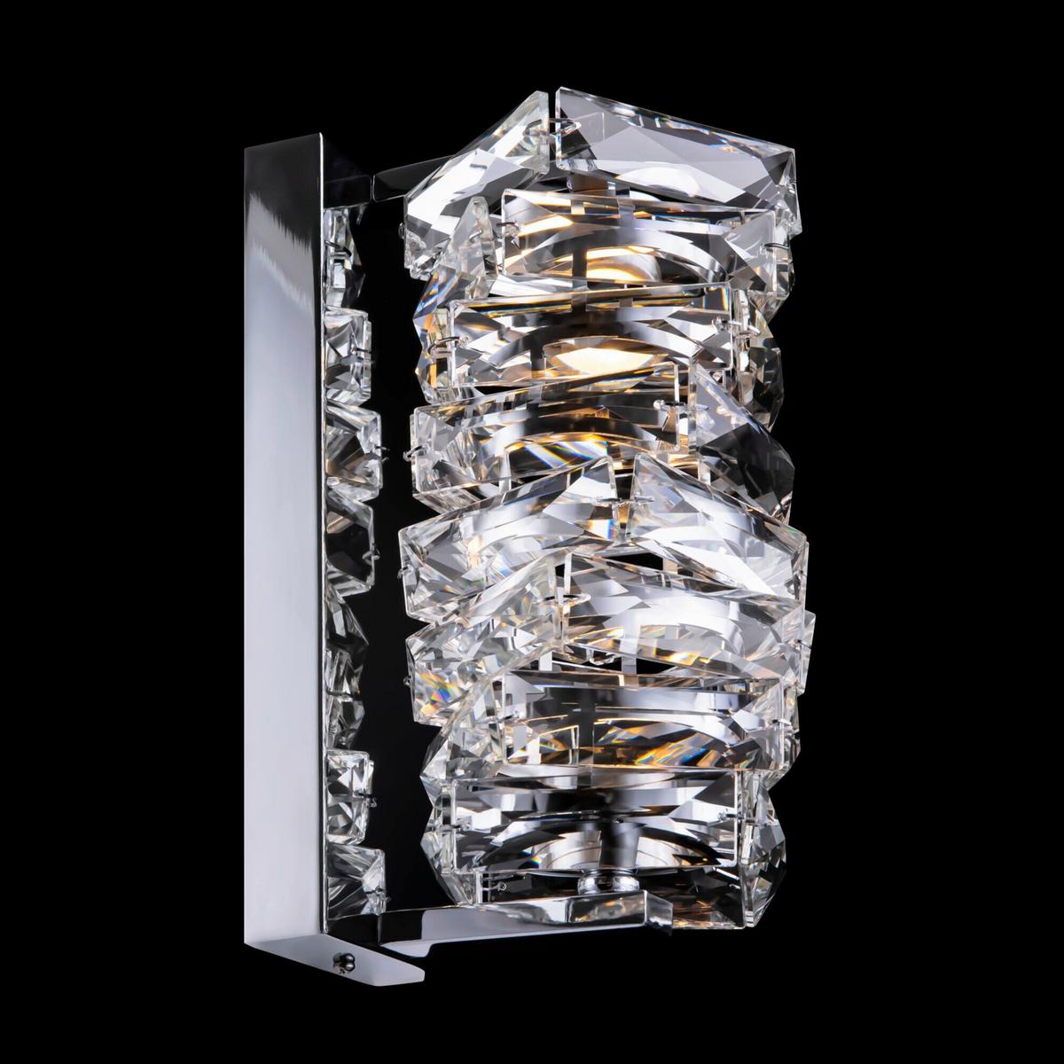 WANDLEUCHTE COIL - Chromfarben, Trend, Glas/Metall (23,6/12/15cm) - MAYTONI