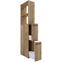 Visoka Omara Sadilo Xl, Hrast - medeni hrast/antracit, Moderno, kovina/umetna masa (25/183/50cm) - MID.YOU