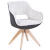 STOL MED ARMSTÖD RELAX - mörkgrå/beige, Modern, trä/textil (60/84/61cm) - Mömax