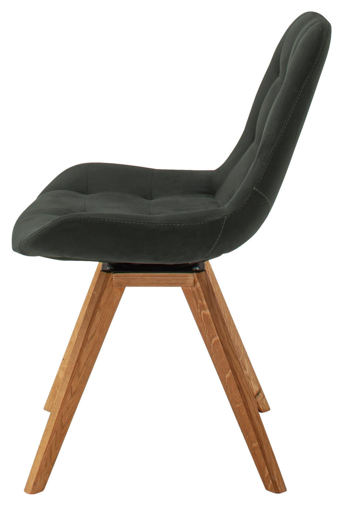 KRZESŁO BELFAST - czarny, Konventionell, tkanina/drewno (56/84/63cm) - Carryhome