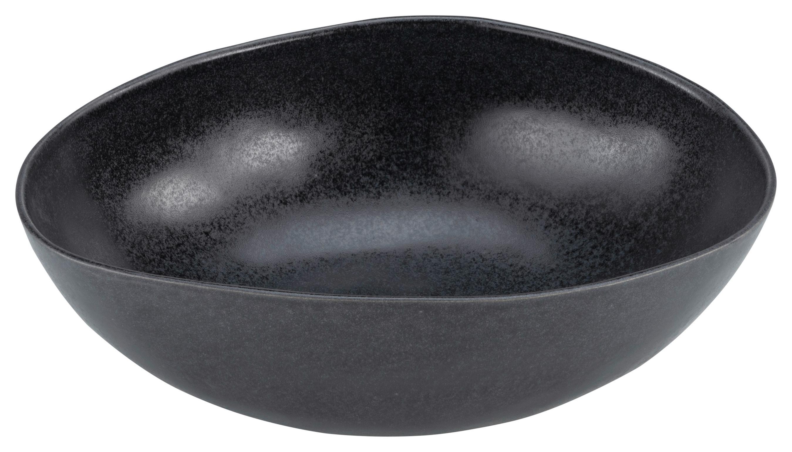 Salátástál Gourmet - M - fekete, Modern, kerámia (26,5/21/9cm) - Premium Living
