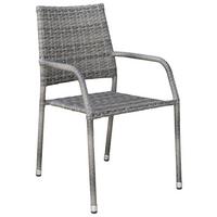 FOTEL SZTAPLOWANY MAUI - szary, Modern, tworzywo sztuczne/metal (54/87/65cm)