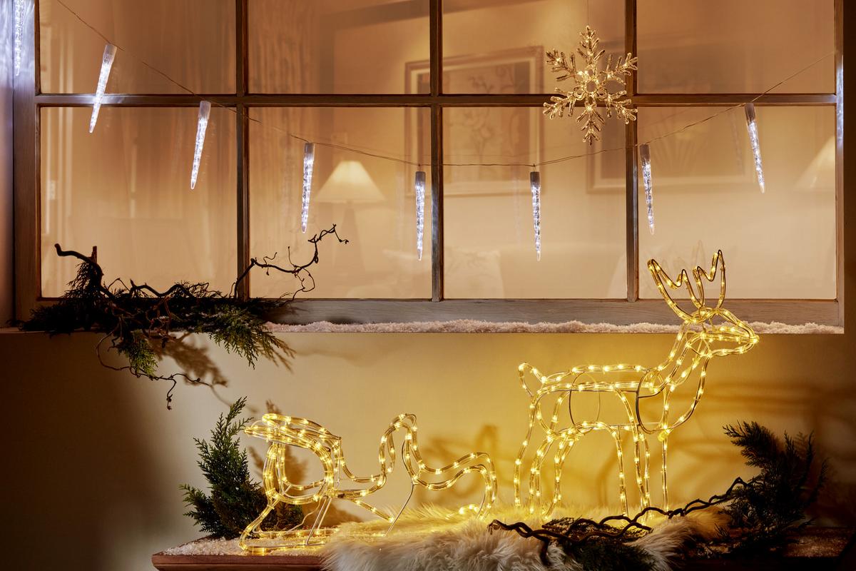 LED-Dekoleuchte Renni max. 6 Watt - Transparent/Weiß, KONVENTIONELL, Kunststoff/Metall (112/22/56cm) - Modern Living