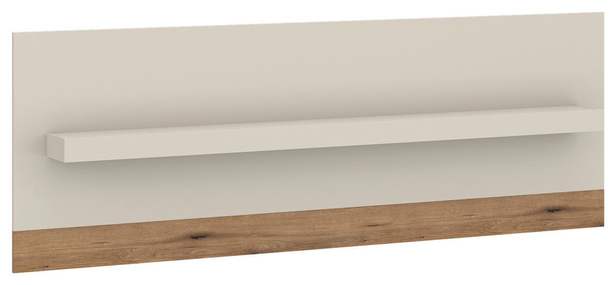 Etajeră de perete LIGHTNING - cașmir/culoare lemn stejar, Modern, material pe bază de lemn (200/71,5/19,2cm) - Modern Living