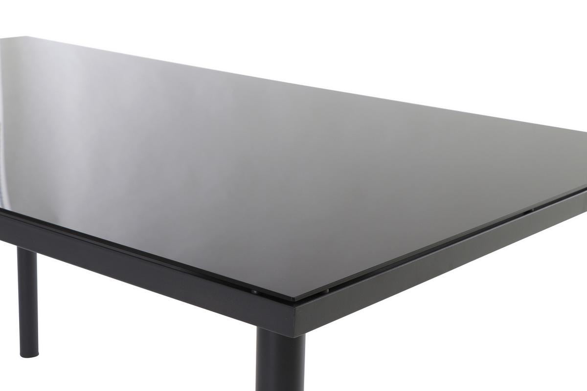 Vrtna Garnitura Torino, Siva, 7-Delno - siva, Moderno, kovina/steklo (150/74/90cm) - Beldano