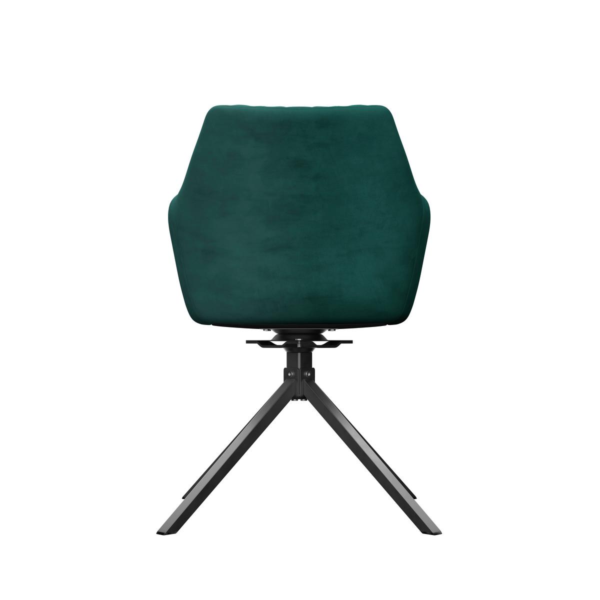 Stol Patti, Zelena, Vrtljiv - črna/zelena, Konvencionalno, kovina/tekstil (58/81/54cm)