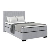 Box Krevet Maya C - siva/crna, Moderno, drvni materijal/drvo (120/200cm) - Based