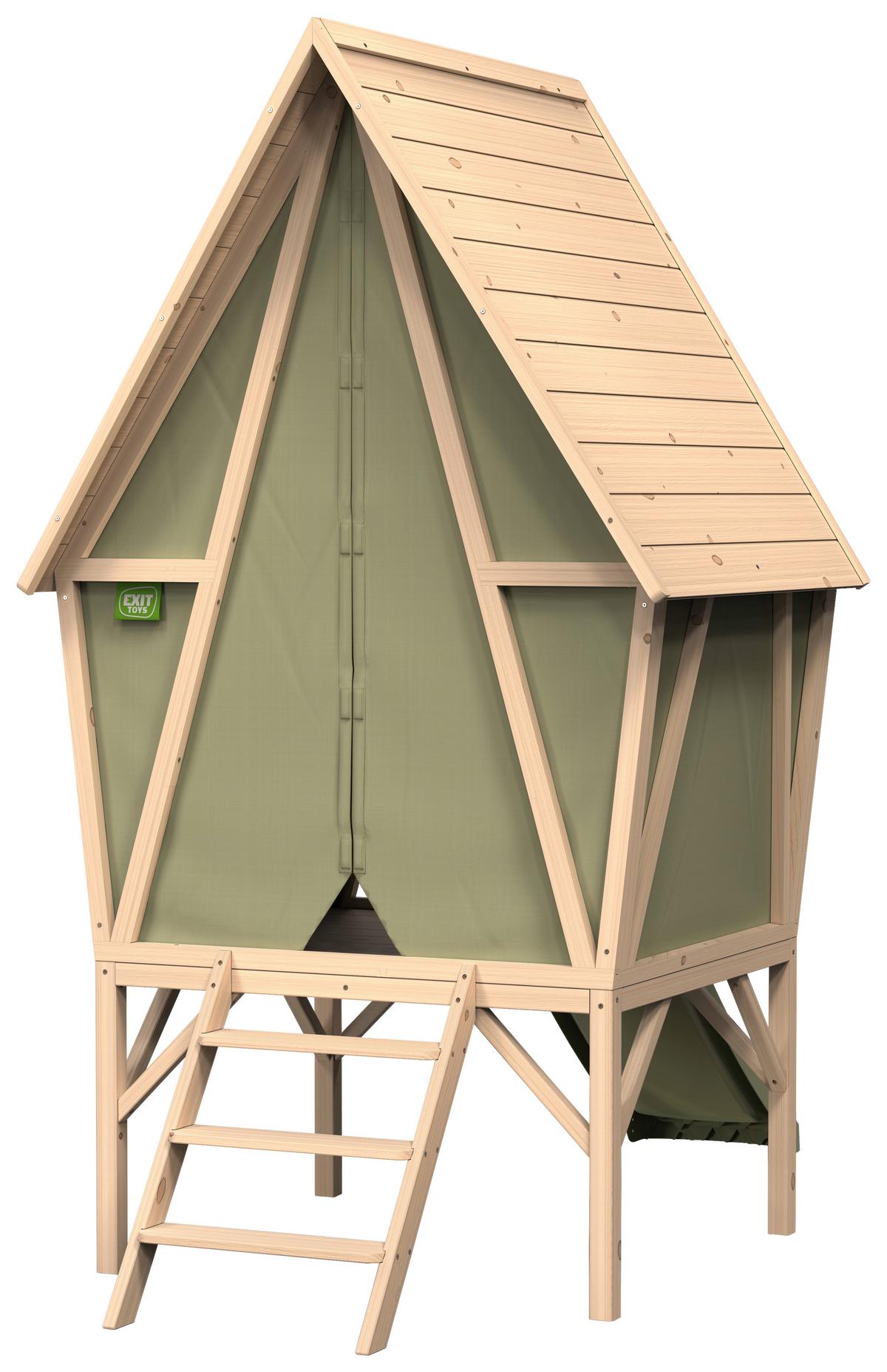 Igralna Hišica Exit Yuki 300, Zelena - Konvencionalno, umetna masa/les (226/124/219cm) - EXIT Toys