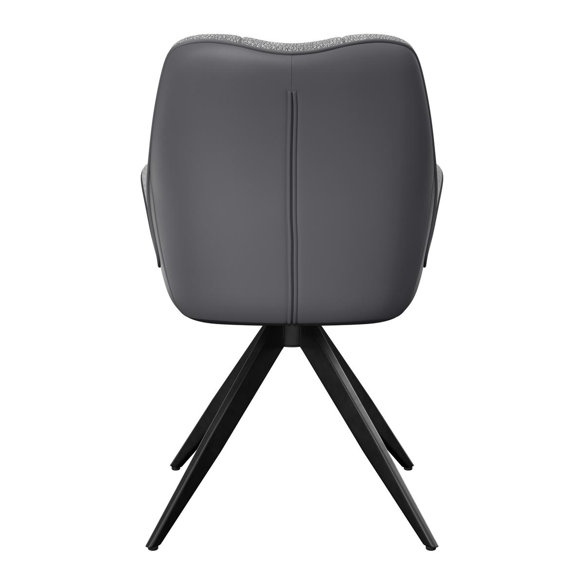 Naslanjač Caro, Siva - siva/črna, Trend, kovina/tekstil (66/87/62cm)