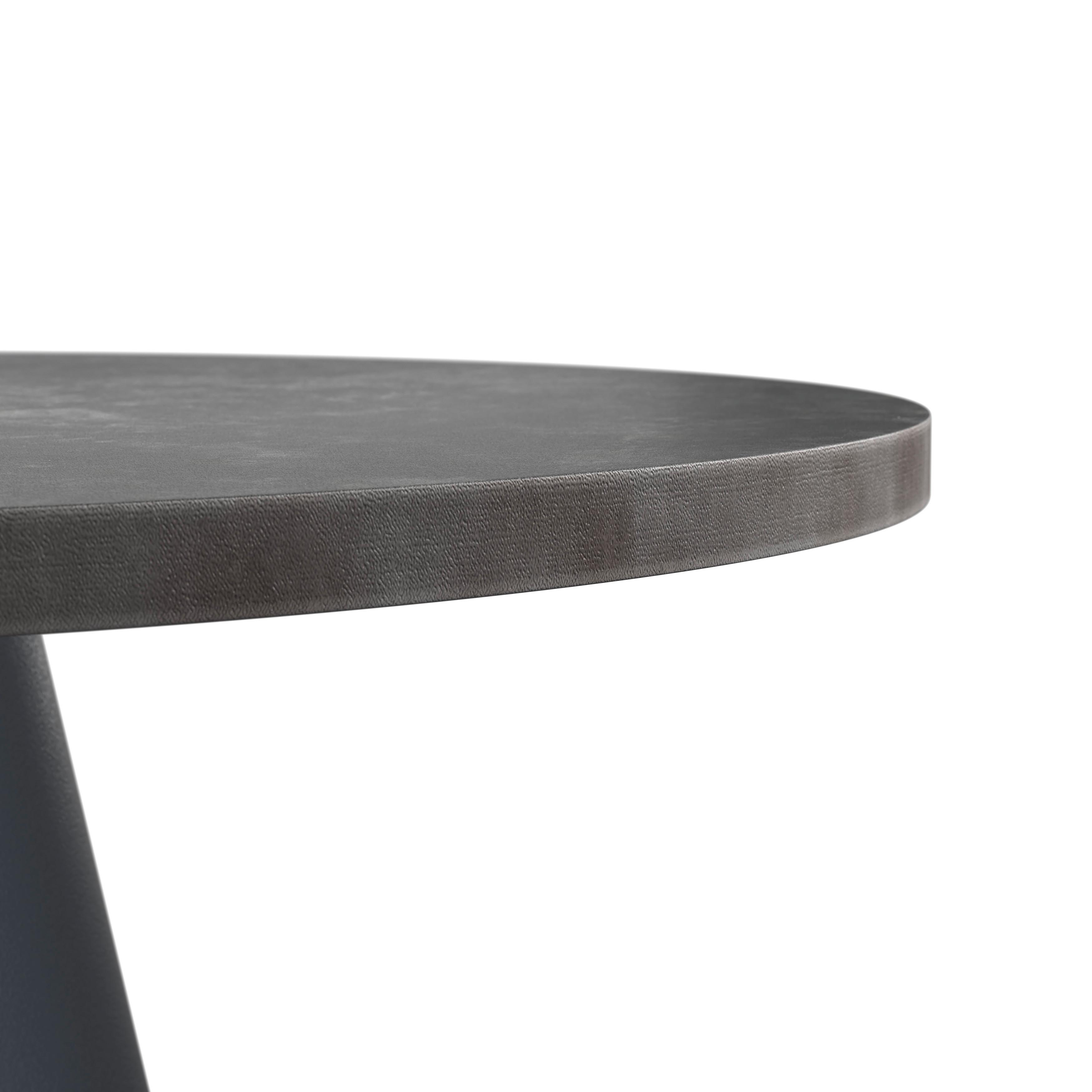 Couchtisch Mila 2er Set Dunkelgrau/Schwarz - Dunkelgrau/Schwarz, MODERN, Stein/Metall - Bessagi Home