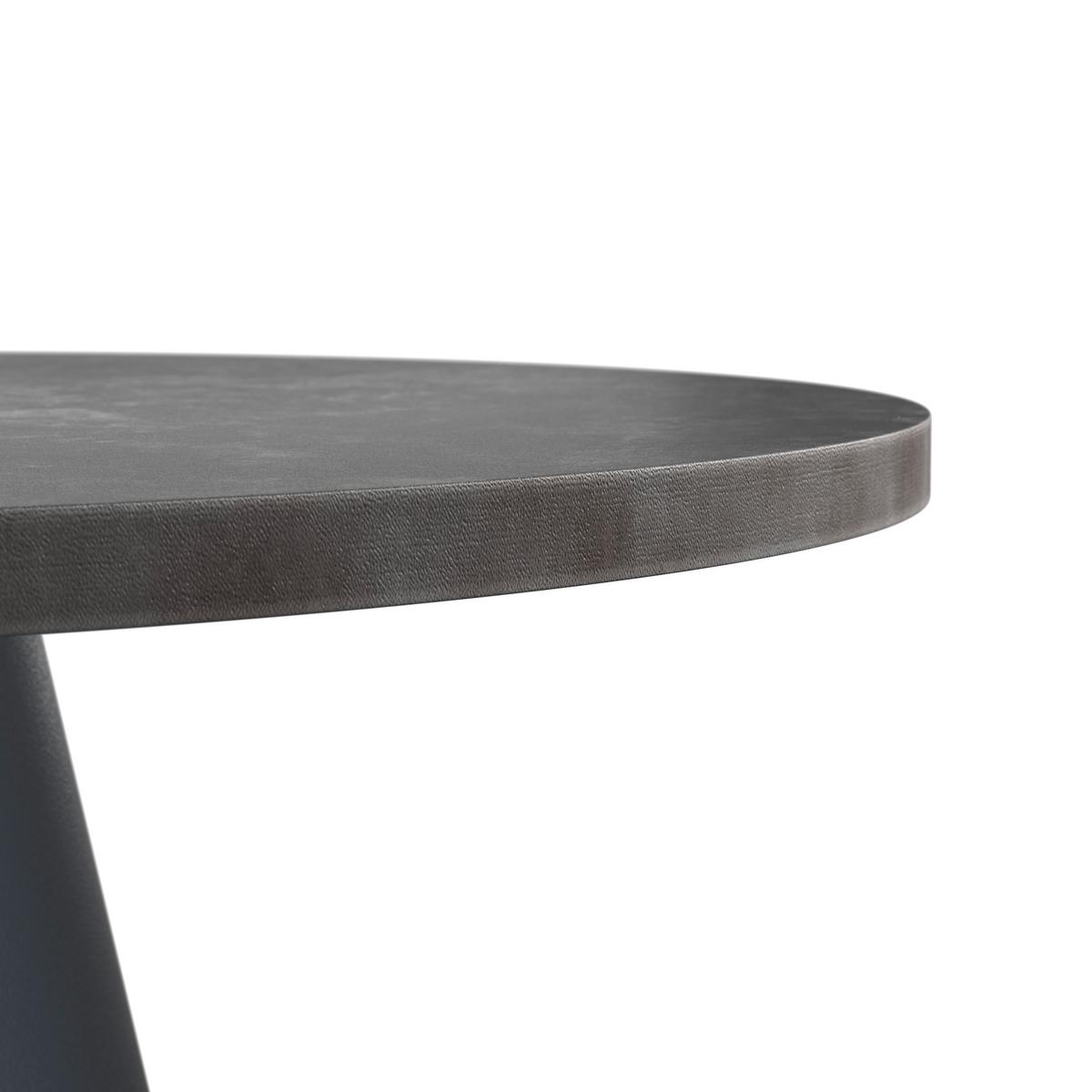 Couchtisch Mila 2er Set Dunkelgrau/Schwarz - Dunkelgrau/Schwarz, MODERN, Stein/Metall - Bessagi Home