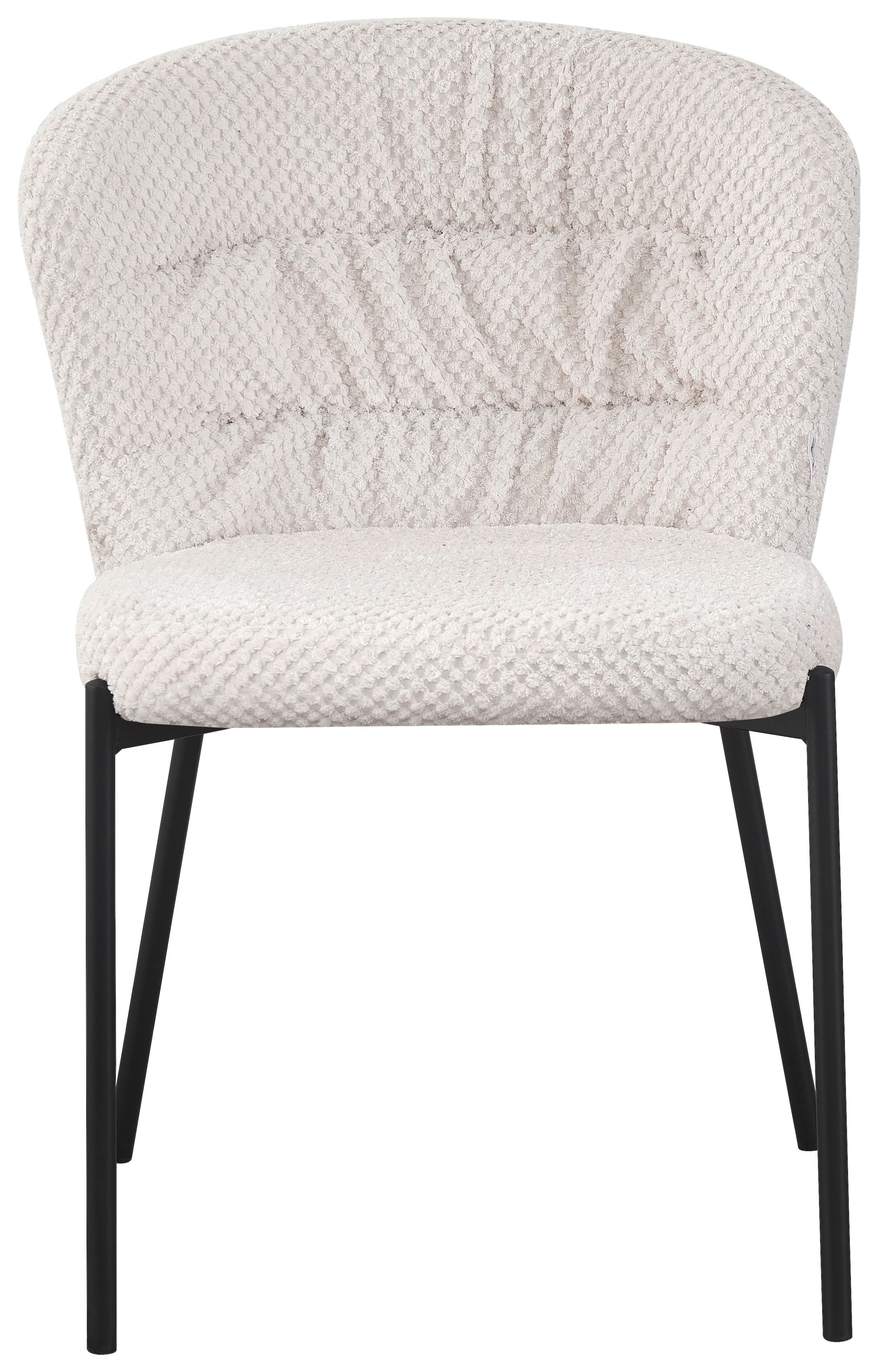 Stol Emily, Bež - črna/bež, Trendi, kovina/tekstil (55/79/59cm) - Mömax