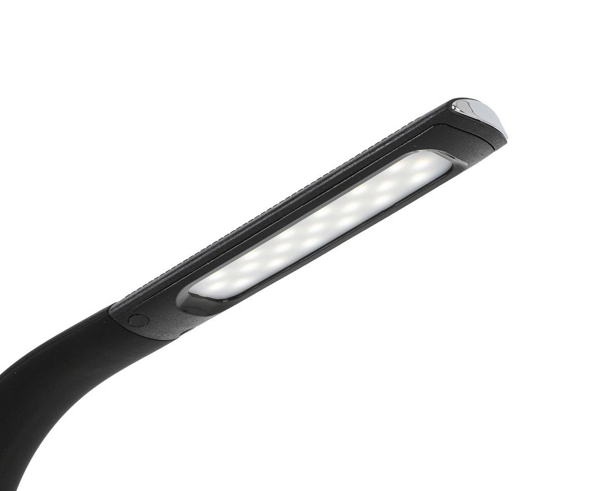 LED-Schreibtischleuchte Freddy 1 max. 5,5 Watt - Chromfarben/Schwarz, MODERN, Kunststoff/Metall (9,5/6,5/max 50cm) - Mömax