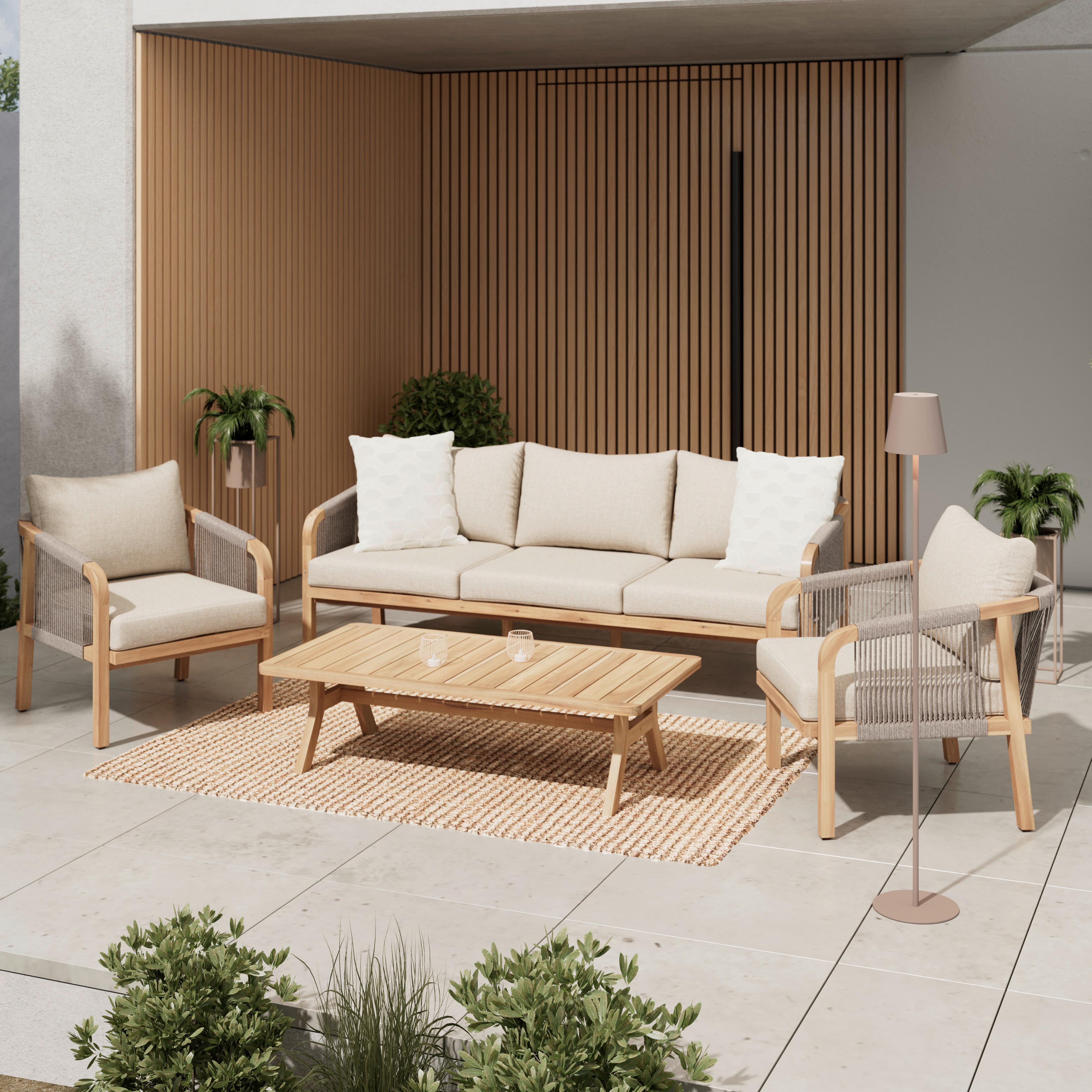 Set grădină Simba - culoare lemn acacia, Natur, lemn - Mömax