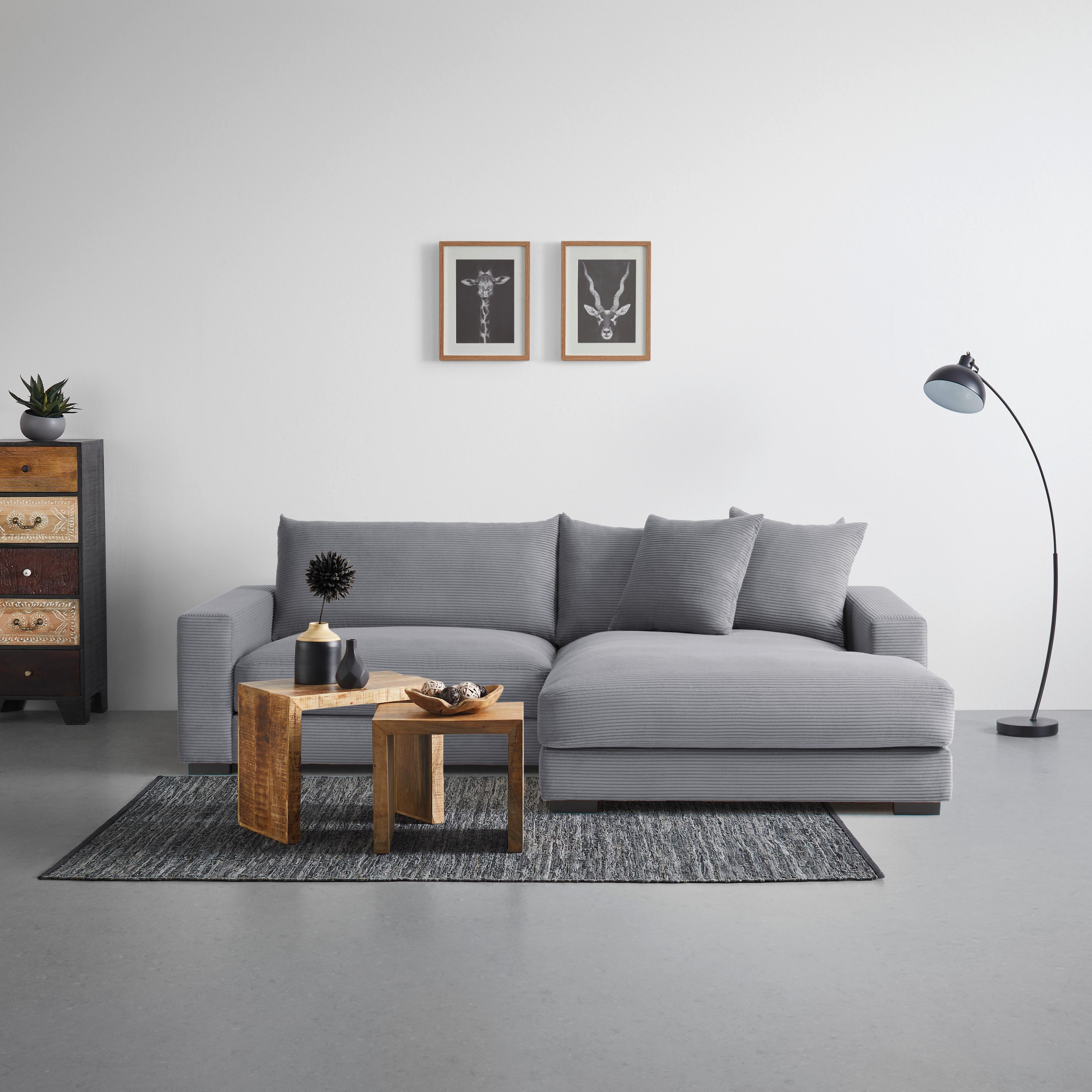 Wohnlandschaft Pedro in Grau - Grau, MODERN, Textil (265/180cm) - Mömax