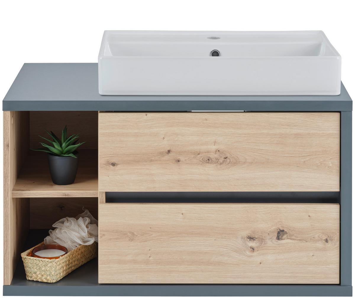 Kupaonica Camillo Wbu - bijela/hrast Artisan, Moderno, drvni materijal (115/170/46cm)