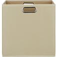 Aufbewahrungsbox Ivy Taupe - Taupe, Kunststoff/Metall (33/32/33cm) - MÖMAX modern living