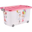 Aufbewahrungsbox Kiddys Pink/transparent - Pink/Transparent, Kunststoff (60/38/32cm) Aufbewahrungsbox Kiddys Pink/transparent - Pink/Transparent, Kunststoff (60/38/32cm)