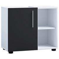 Omarica Za Pod Umivalnik Flandu Iii, Bela, Črna - črna/siva, Moderno, umetna masa/leseni material (60,2/50,7/29,6cm) - MID.YOU