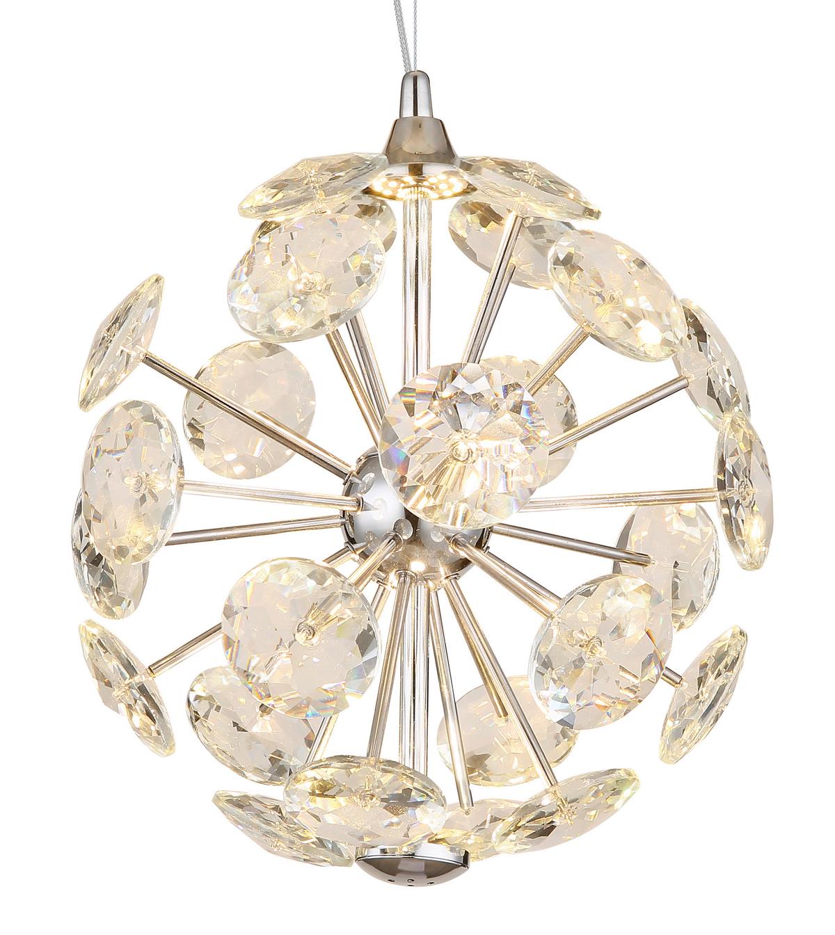 LED-HÄNGELEUCHTE 16047HC VIRINA - Klar/Chromfarben, Konventionell, Glas/Metall (28/150cm) - Globo