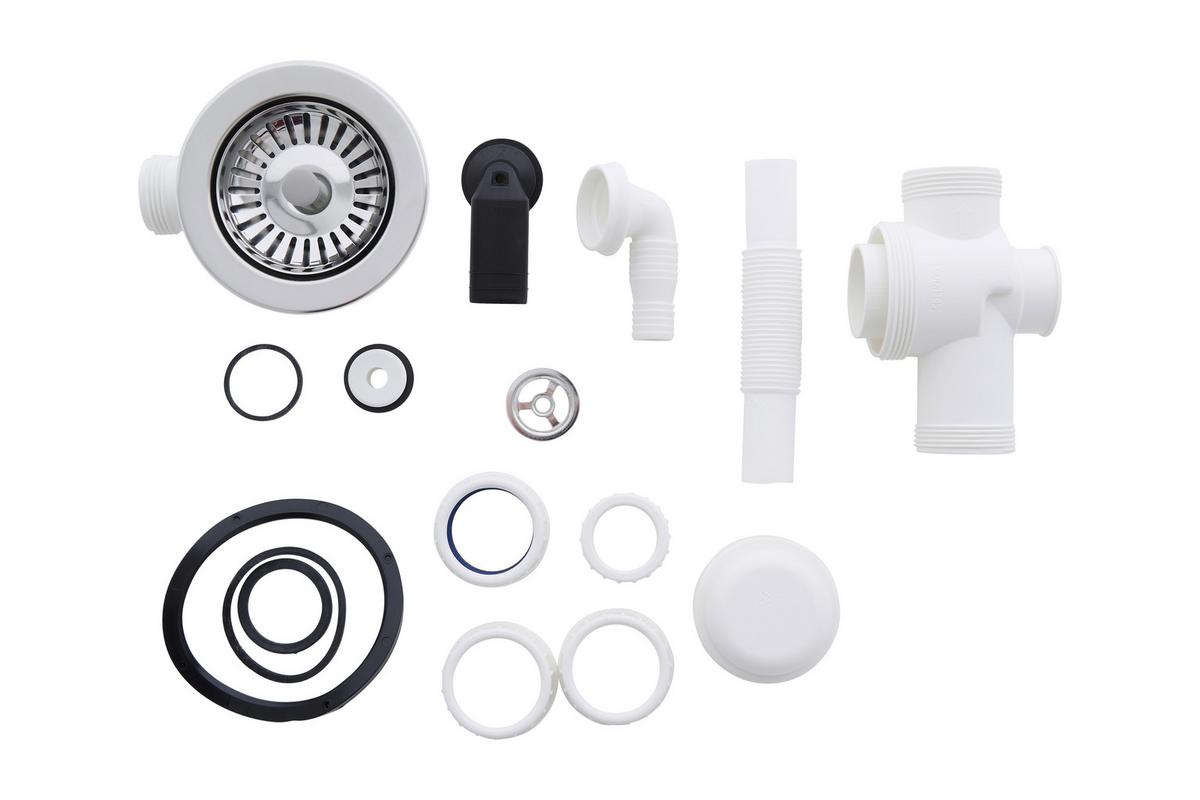 Einbauspüle Houston ca. 80x21x50 cm Grau - Grau, Trend, Glas/Kunststoff (80/21/50cm) - Respekta