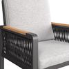 UTEGRUPP WASHINGTON 1 - mörkgrå/naturfärgad, Basics, metall/textil (89cm) - Mömax