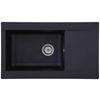 Einbauspüle Denver ca. 86x20x50 cm Schwarz - Schwarz, Trend, Glas/Kunststoff (86/20/50cm) - Respekta