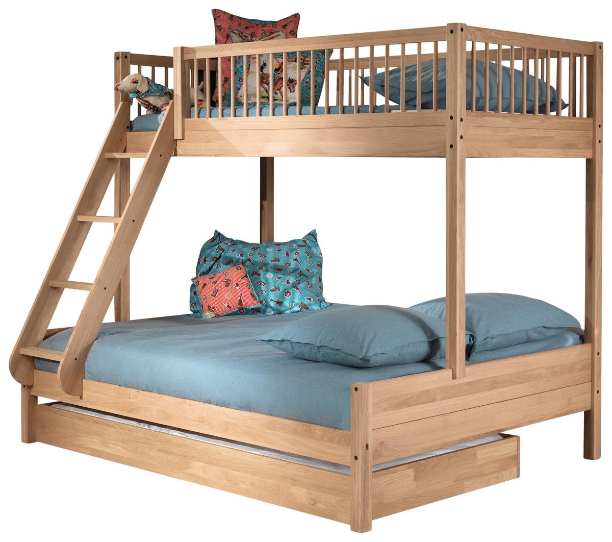 Etagenbett FORREST Eichefarben ca. 90/140x200 cm Bettlade - Eichefarben/Naturfarben, MODERN, Holz (90/140/200cm) - Vipack
