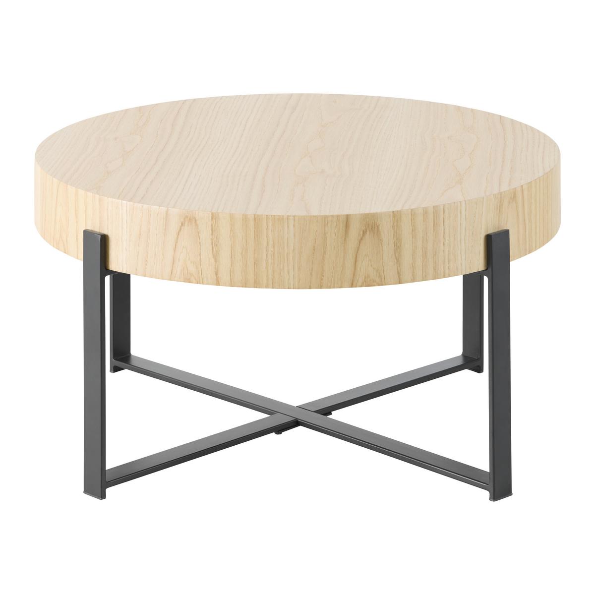 Couchtisch Runner Schwarz/Eiche - Eichefarben/Schwarz, Design, Holz/Holzwerkstoff (80/42cm) - Mömax