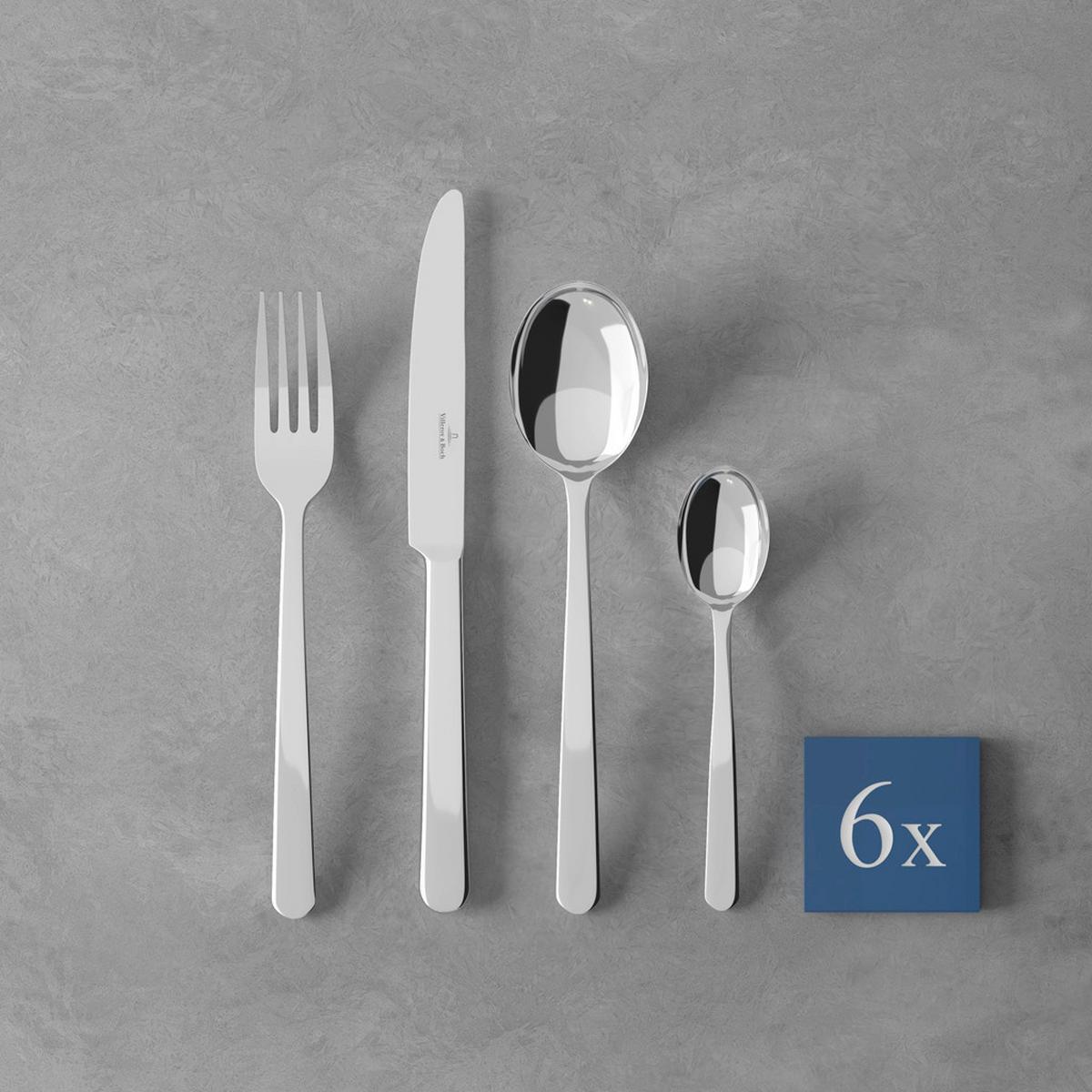 ZESTAW SZTUĆCÓW LOUIS VILEROY&BOCH - kolor stalowy, Konventionell, metal - Villeroy & Boch