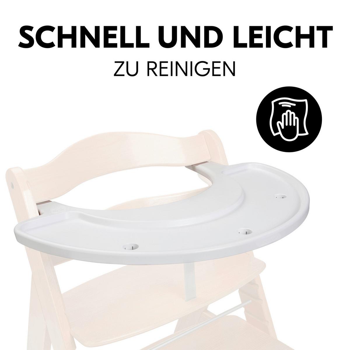 TACKA DO JEDZENIA I ZABAWY SPIELBRETT ALPHA TRAY - biały, Basics, tworzywo sztuczne (43/4/58cm) - Hauck