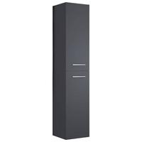 Magasszekrény Nataly - ezüstszínű/antracit, Basics, faalapú anyag/fém (30/130/32cm)