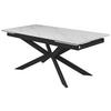 TABLE À RALLONGE LEON - noir/blanc, MODERN, céramique/métal (180-260/76/90cm) - Premium Living