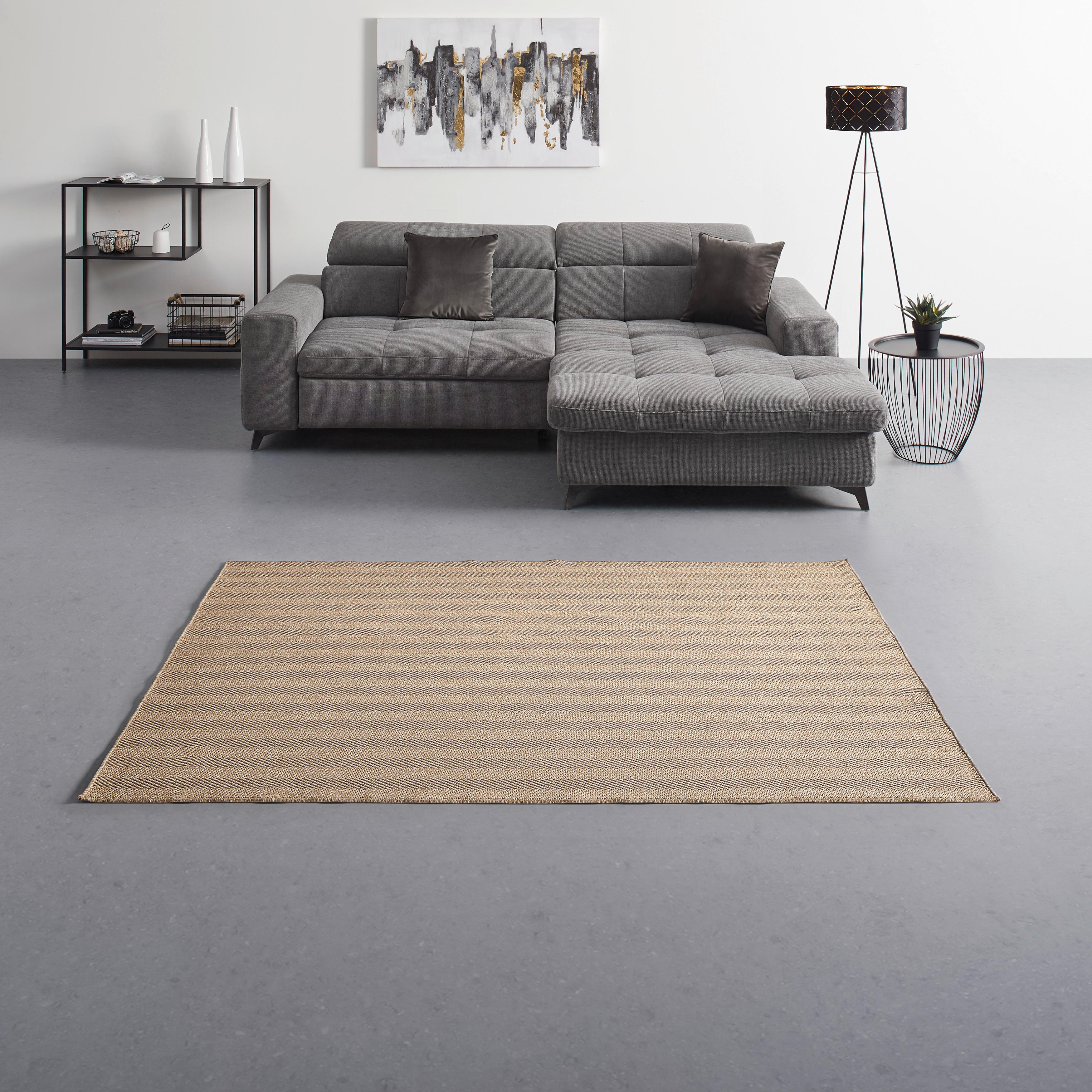 Flachwebteppich Finn Naturfarben ca. 160x230cm - Naturfarben, MODERN, Textil (160/230cm) - Mömax