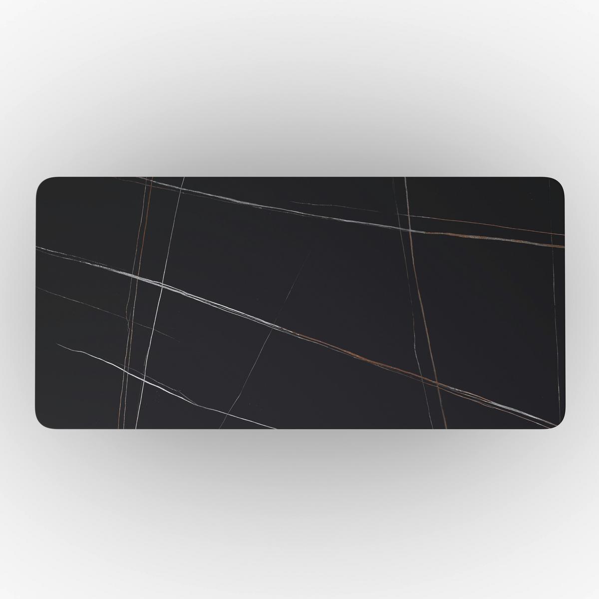 Esstisch Kiano Holz/Keramik Schwarz ca. 220x105 cm - Schwarz, MODERN, Holz/Keramik (220/76/105cm) - Bessagi Home