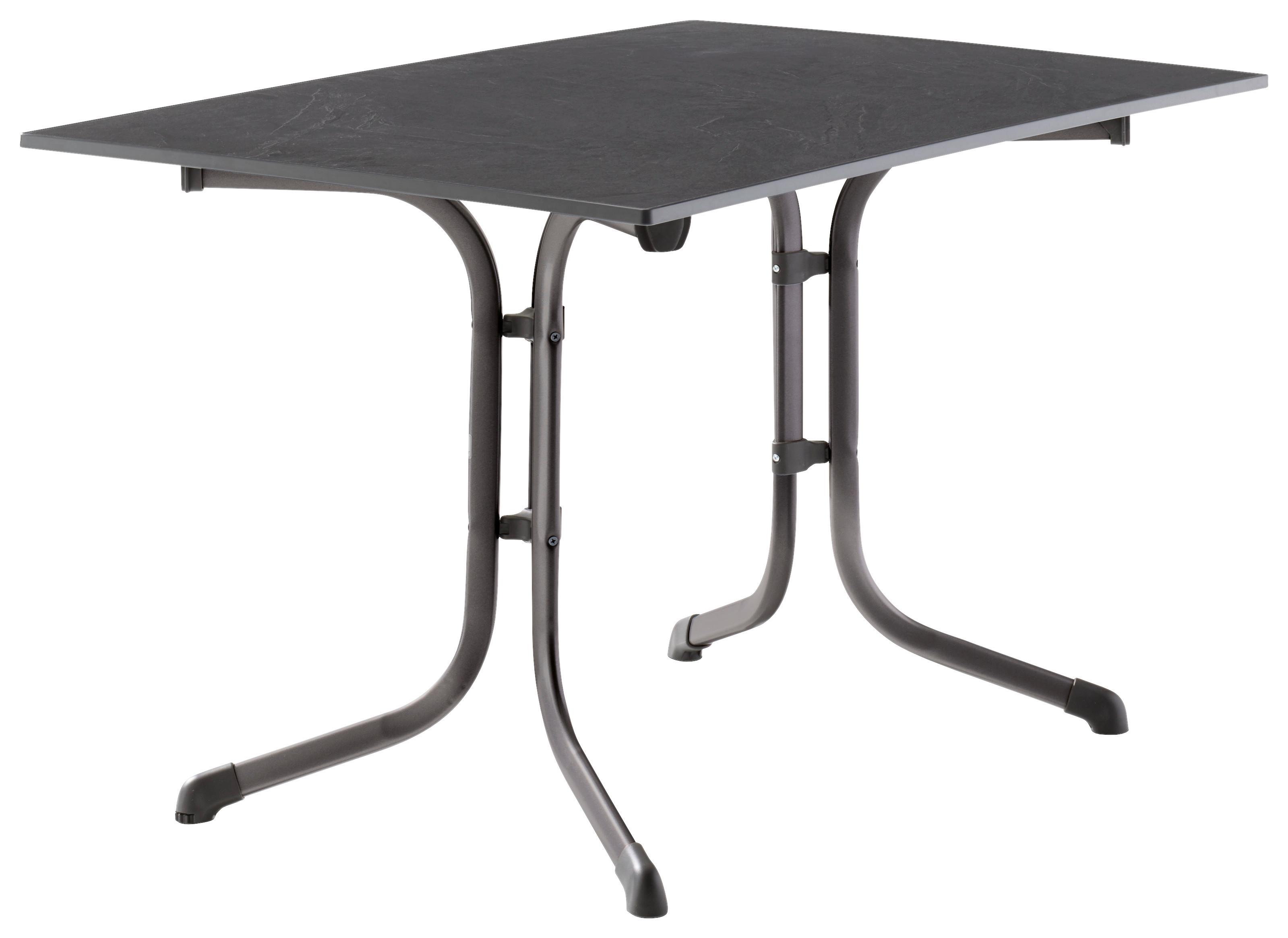Gartenklapptisch Anthrazit/Grau - Anthrazit/Grau, MODERN, Holzwerkstoff/Metall (120/80/73cm) - Sieger