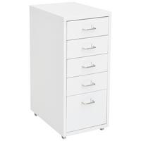 Rollcontainer Metallica Weiss - Weiss, Modern, Kunststoff/Metall (28/69/41cm) - Mömax