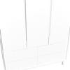 GARDEROB MARLO - vit, Modern, trämaterial/trä (148/223/60cm) - Bessagi Home